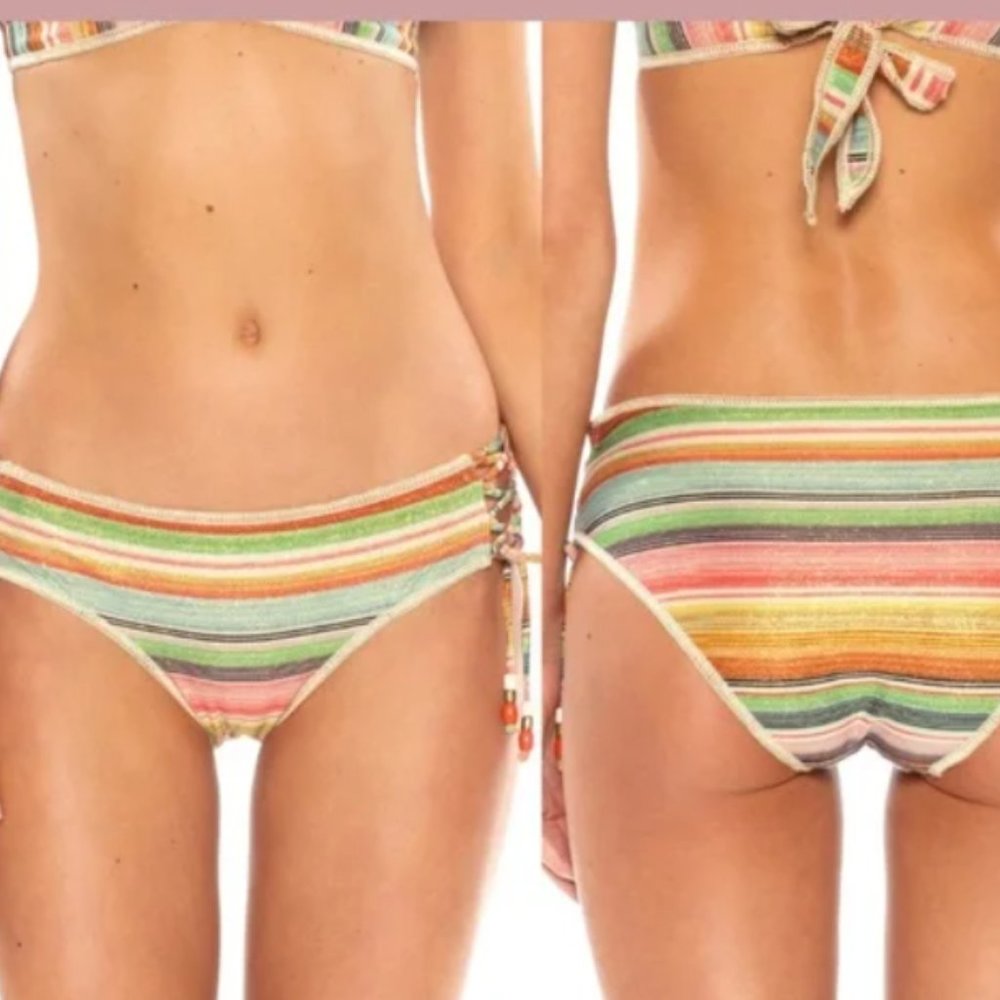 Becca West Village stripe swim bottoms, size small, worn once